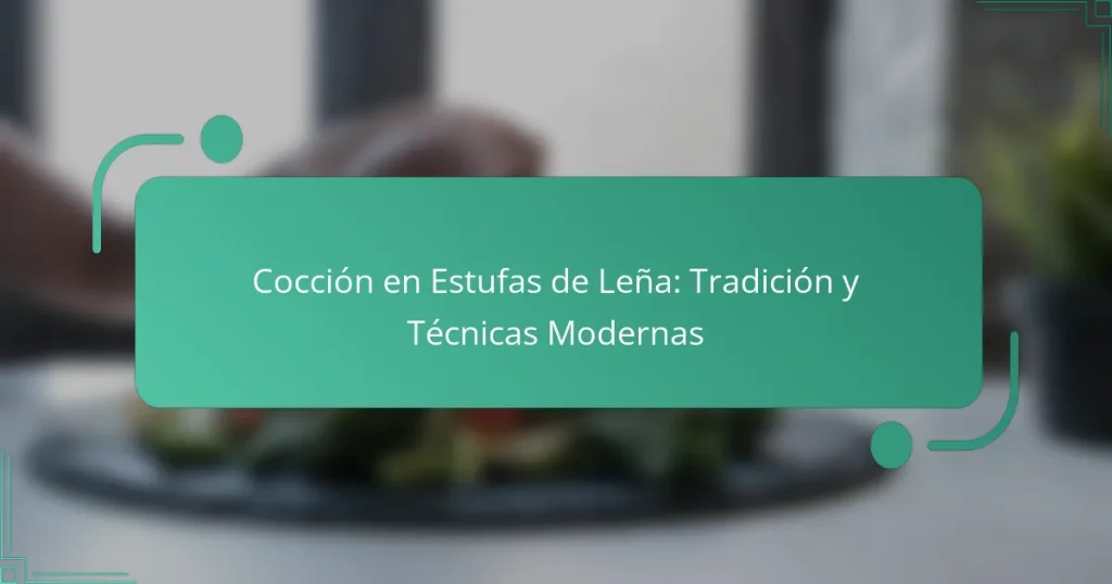 Cocción en Estufas de Leña: Tradición y Técnicas Modernas