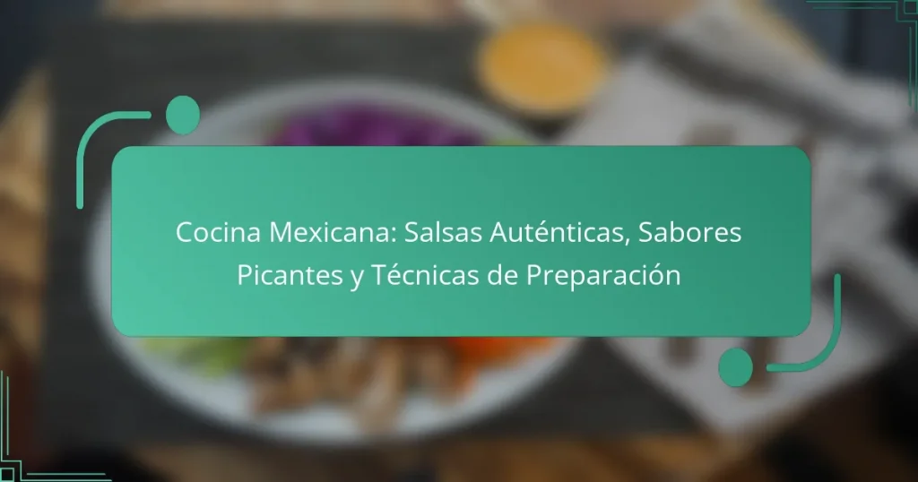 Cocina Mexicana: Salsas Auténticas, Sabores Picantes y Técnicas de Preparación