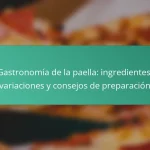 Gastronomía de la paella: ingredientes, variaciones y consejos de preparación