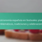 Gastronomía española en festivales: platos emblemáticos, tradiciones y celebraciones