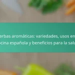 Hierbas aromáticas: variedades, usos en la cocina española y beneficios para la salud
