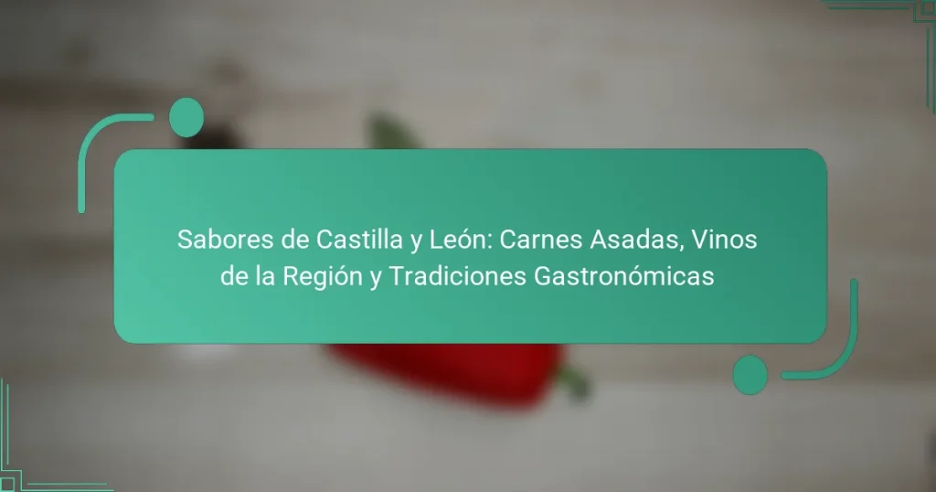 Sabores de Castilla y León: Carnes Asadas, Vinos de la Región y Tradiciones Gastronómicas